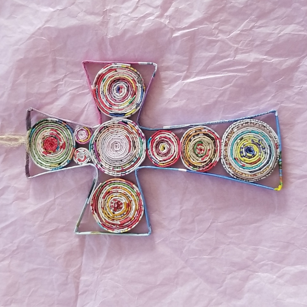 NWT Handmade Paper Cross